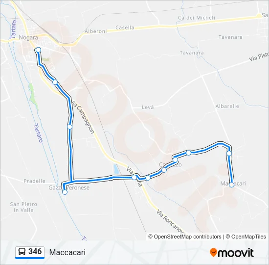 346 Bus Line Map