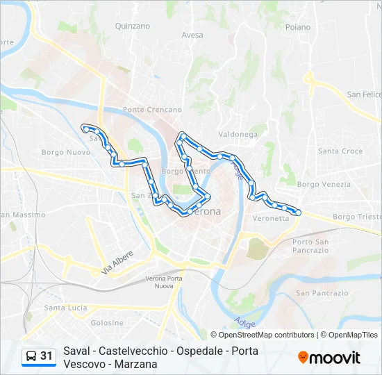 31 Bus Line Map