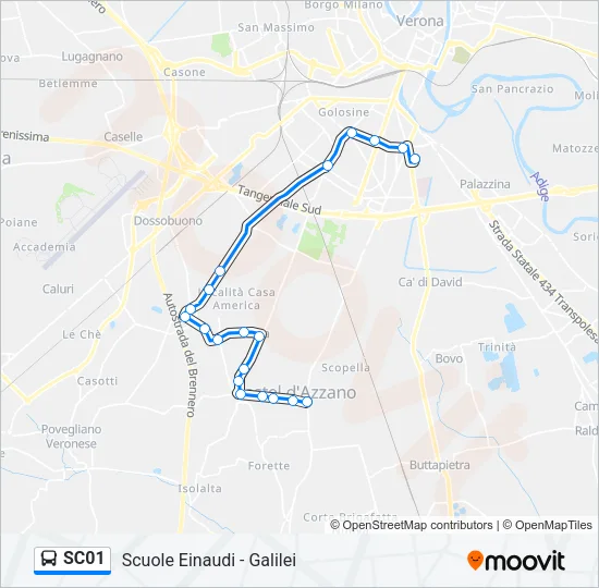 SC01 Bus Line Map