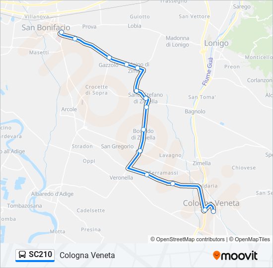 SC210 bus Line Map