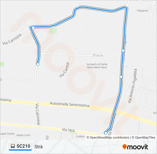 SC210 Bus Line Map