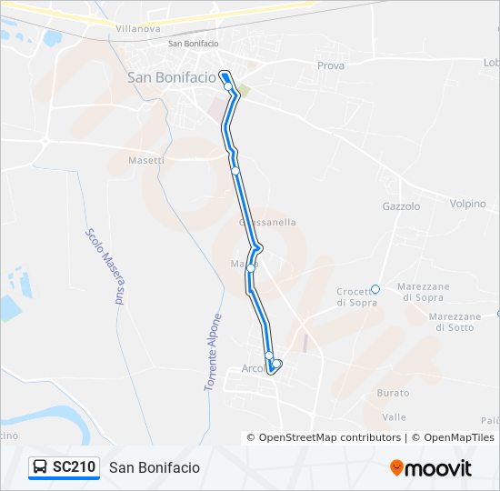 SC210 bus Line Map