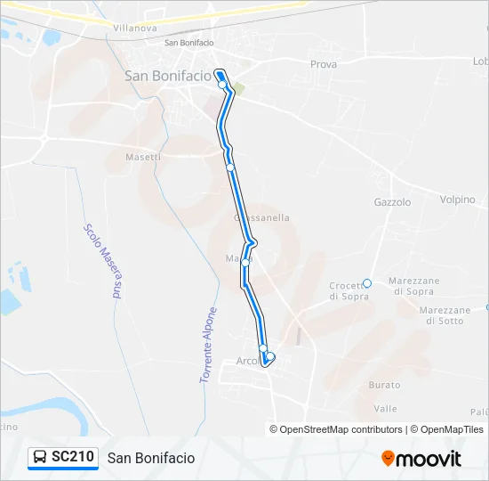 SC210 Bus Line Map