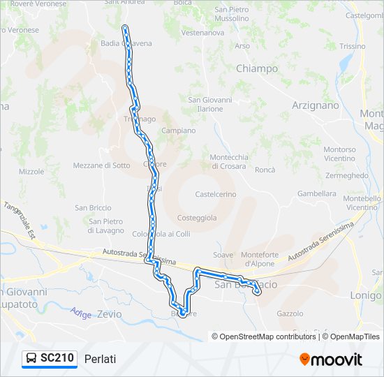 SC210 bus Line Map