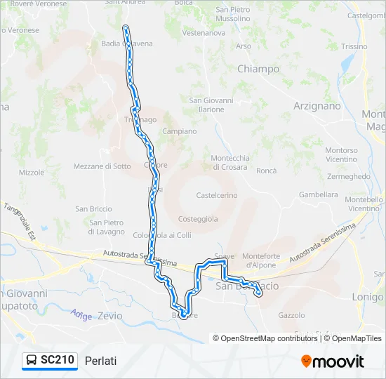 SC210 Bus Line Map