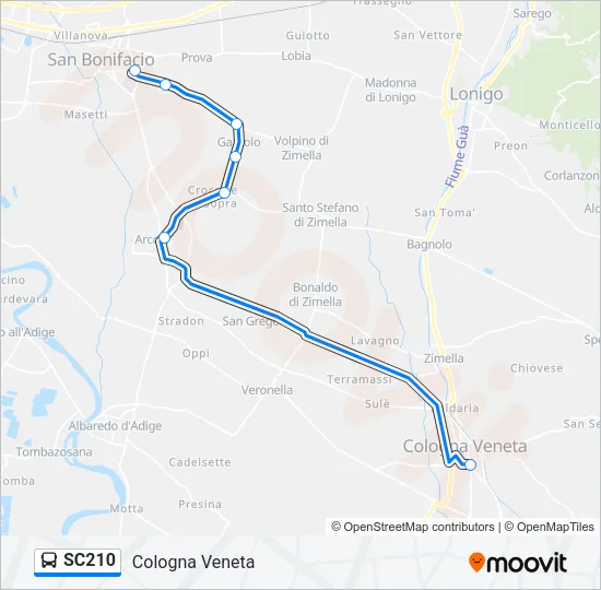SC210 Bus Line Map