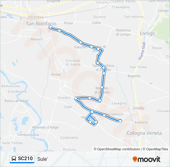 SC210 Bus Line Map