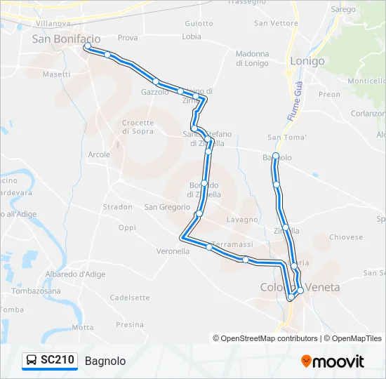 SC210 Bus Line Map