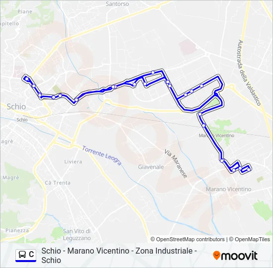 C Bus Line Map