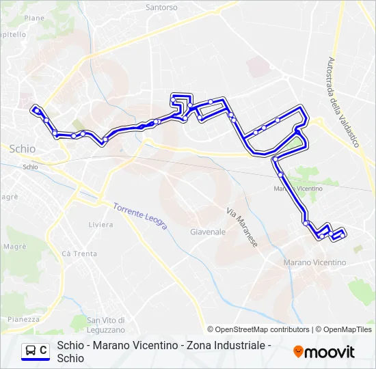 C Bus Line Map