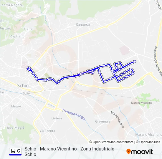 C Bus Line Map