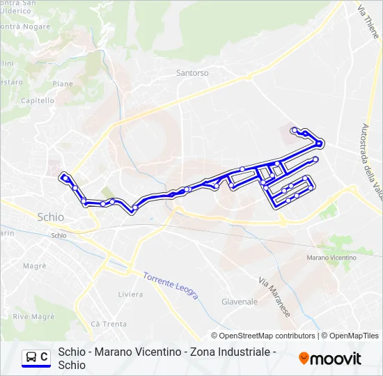 C Bus Line Map