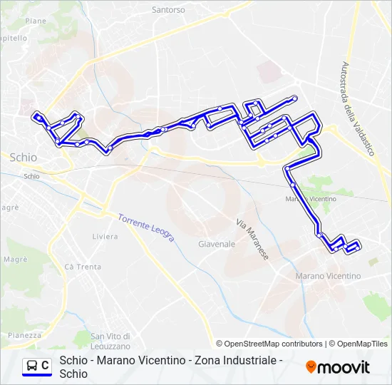C Bus Line Map