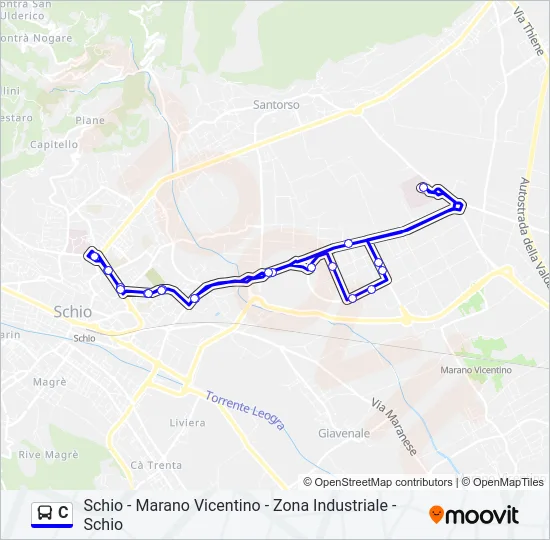 C Bus Line Map