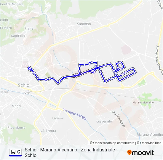 C Bus Line Map