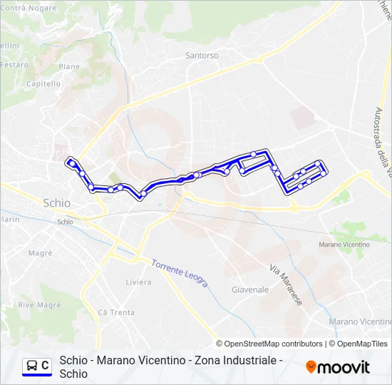 C Bus Line Map