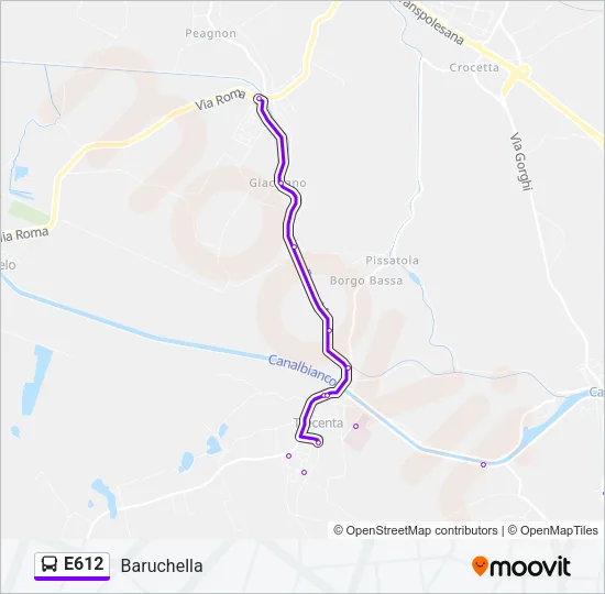 E612 Bus Line Map