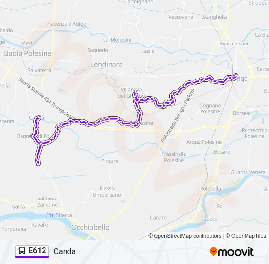 E612 Bus Line Map