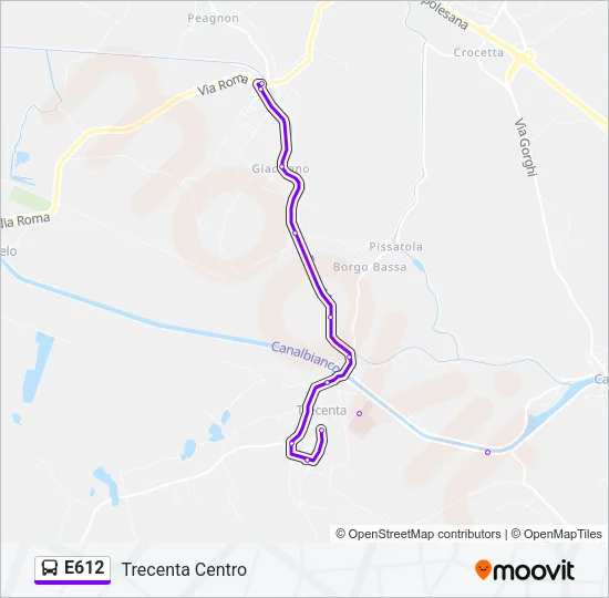 E612 Bus Line Map