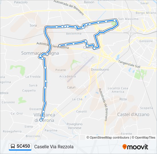 SC450 bus Line Map