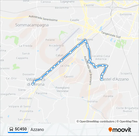 SC450 Bus Line Map