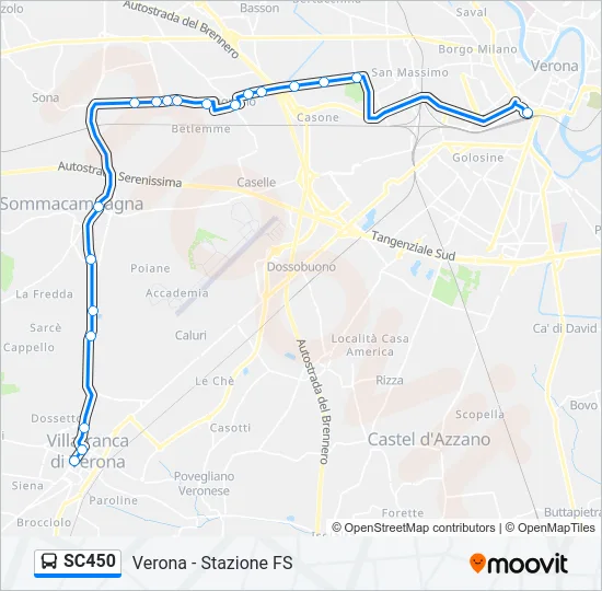 SC450 Bus Line Map