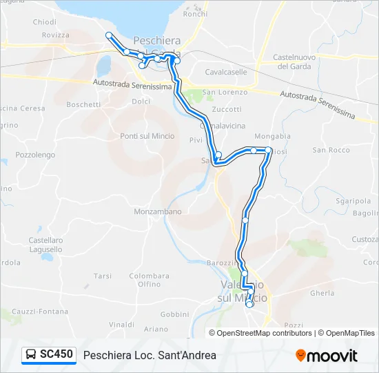 SC450 Bus Line Map
