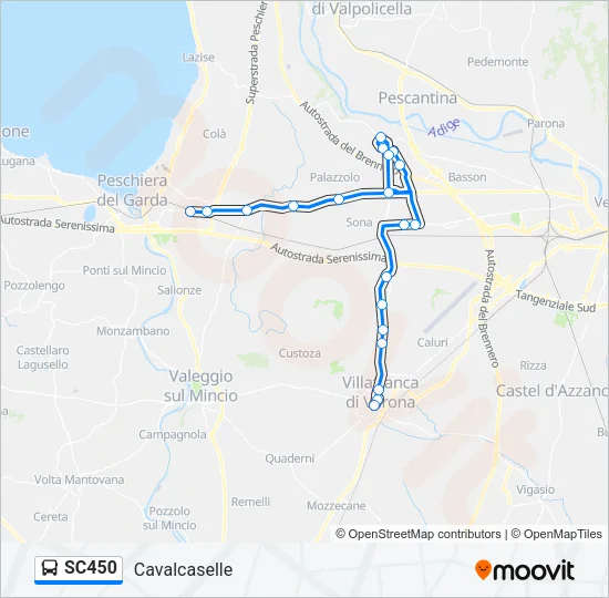 SC450 Bus Line Map
