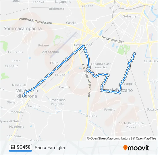 SC450 Bus Line Map