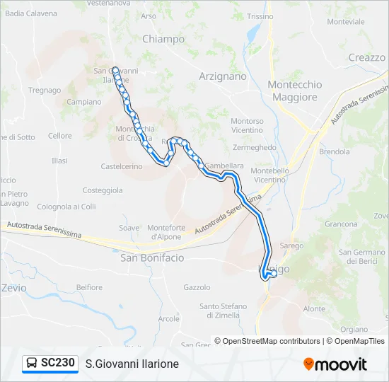 SC230 Bus Line Map