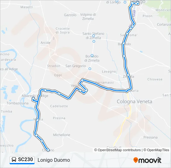 SC230 Bus Line Map