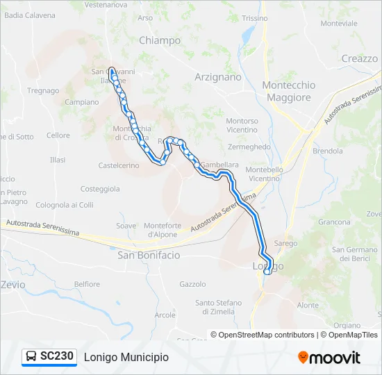 SC230 Bus Line Map