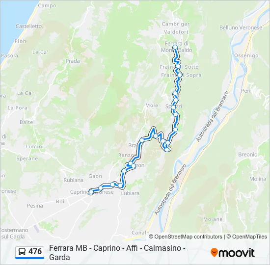 476 Bus Line Map