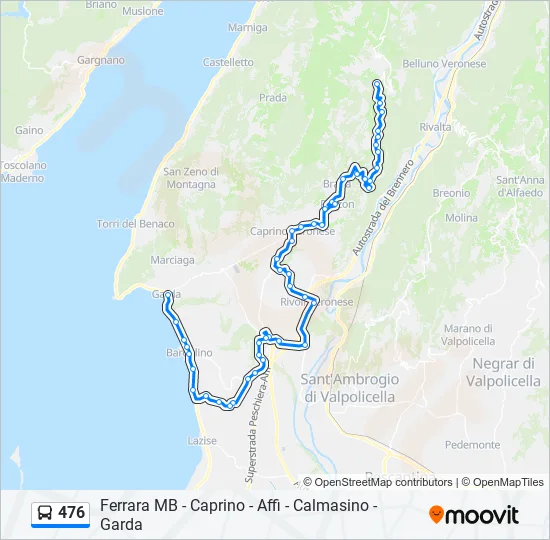 476 Bus Line Map