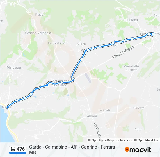 476 Bus Line Map