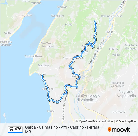 476 Bus Line Map