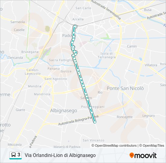 3 Route: Schedules, Stops & Maps - Ferrovia Corsia 2 (updated)