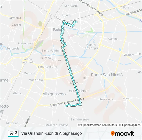 3 Bus Line Map