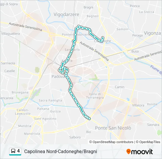 4 Bus Line Map