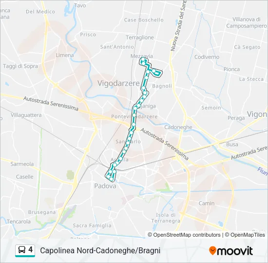 4 Bus Line Map