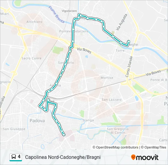 4 Bus Line Map
