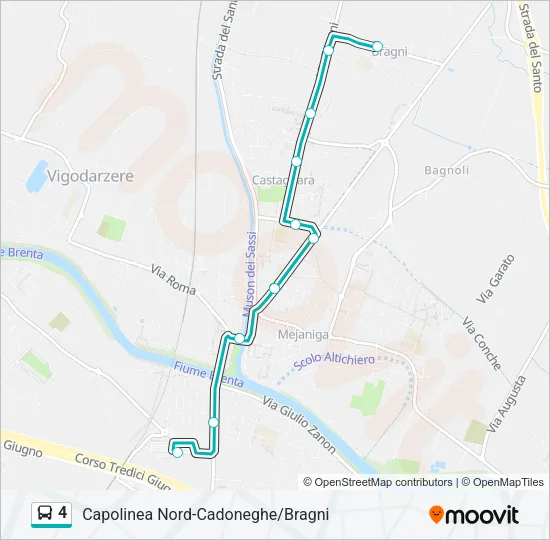 4 Bus Line Map