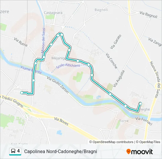 4 Bus Line Map