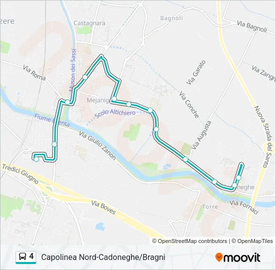 4 Bus Line Map