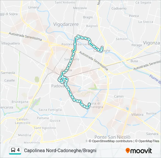 4 Bus Line Map