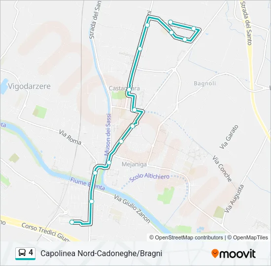 4 Bus Line Map