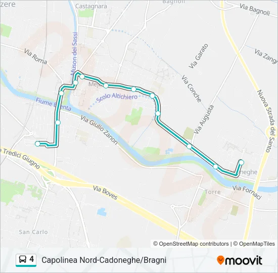4 Bus Line Map