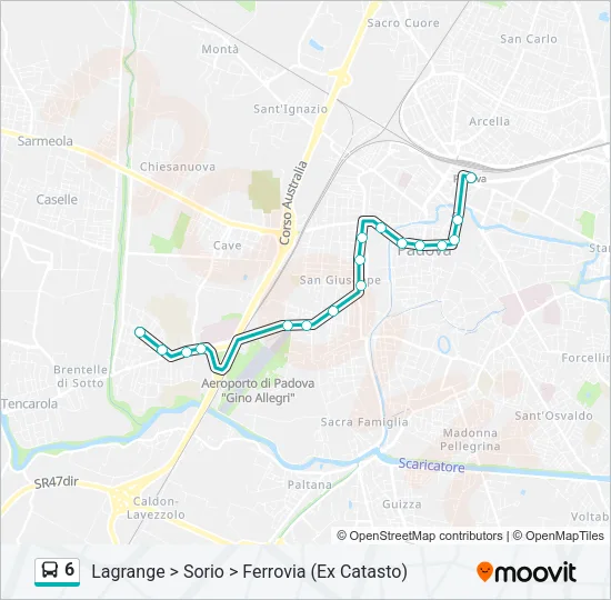 6 Bus Line Map