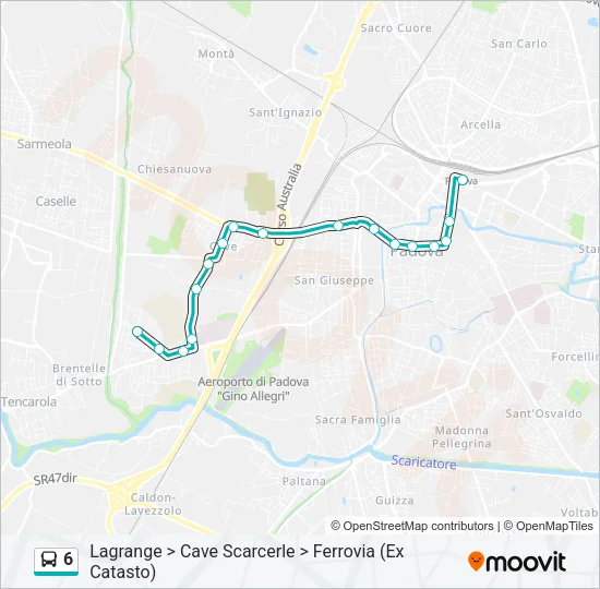 6 Bus Line Map