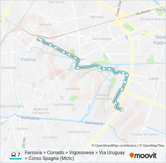 7 Bus Line Map
